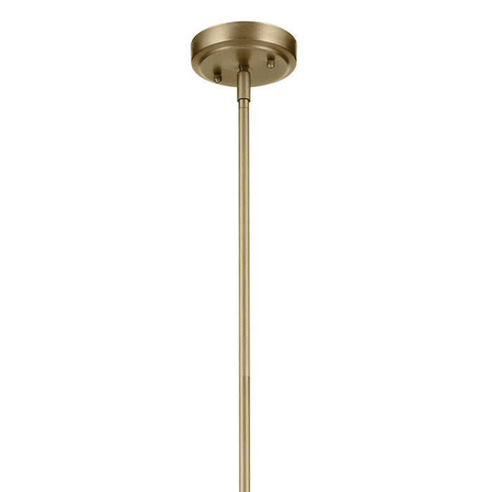 Kichler Everly 1 Light Bell 17.75" Pendant, Brass/Clear Seeded