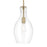 Kichler Everly 1 Light Bell 17.75" Pendant, Brass/Clear Seeded