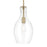 Kichler Everly 1 Light Bell 17.75" Pendant, Brass/Clear Seeded