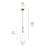 Kichler Everly 1 Light Bell 17.75" Pendant, Brass/Clear Seeded