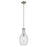 Kichler Everly 1 Light Bell 17.75" Pendant, Brushed Nickel/Clear