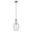 Kichler Everly 1 Light Bell 17.75" Pendant, Brushed Nickel/Clear - 42047NI