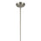 Kichler Everly 1 Light Bell 17.75" Pendant, Brushed Nickel/Clear