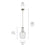 Kichler Everly 1 Light Bell 17.75" Pendant, Brushed Nickel/Clear