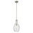 Kichler Everly 1 Light Bell 17.75" Pendant, Nickel/Clear Seeded