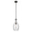 Kichler Everly 1 Light Bell 17.75" Pendant, Olde Bronze/Clear Seeded