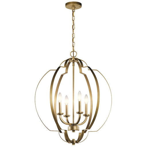 Kichler Voleta Light Pendant, Natural Brass
