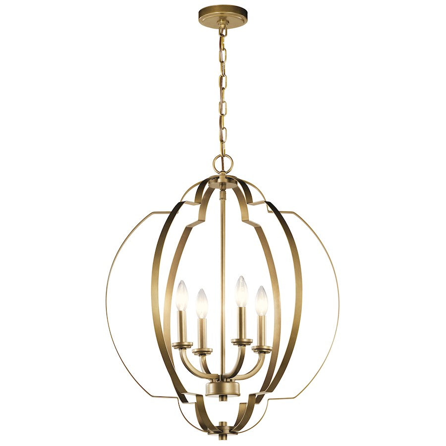 Kichler Voleta Light Pendant, Natural Brass