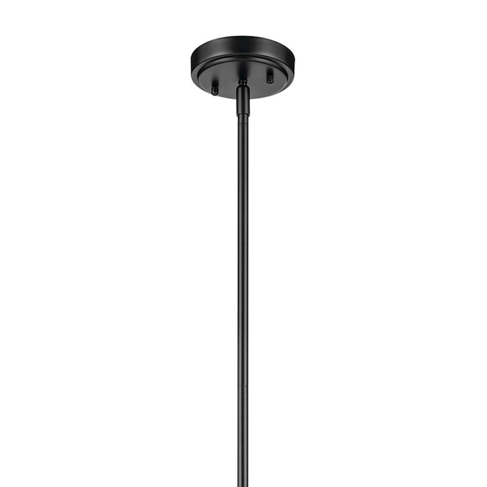 Kichler Everly 1 Light Bell 15.25" Pendant, Black/Clear Seeded