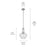 Kichler Everly 1 Light Bell 15.25" Pendant, Chrome/Clear Seeded