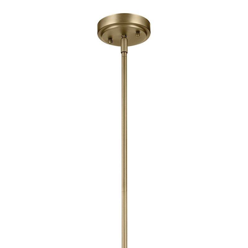 Kichler Everly 1 Light Bell 15.25" Pendant, Brass/Clear Seeded