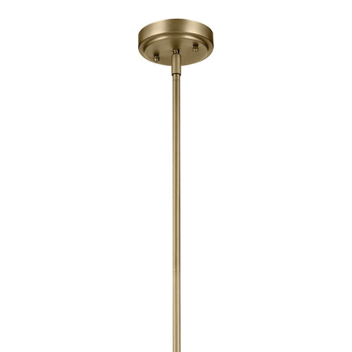 Kichler Everly 1 Light Bell 15.25" Pendant, Brass/Clear Seeded