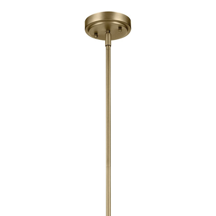 Kichler Everly 1 Light Bell 15.25" Pendant, Brass/Clear Seeded