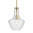 Kichler Everly 1 Light Bell 15.25" Pendant, Brass/Clear Seeded