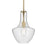Kichler Everly 1 Light Bell 15.25" Pendant, Brass/Clear Seeded