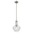 Kichler Everly 1 Light Bell 15.25" Pendant, Brushed Nickel/Clear - 42141NI