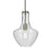 Kichler Everly 1 Light Bell 15.25" Pendant, Brushed Nickel/Clear