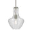 Kichler Everly 1 Light Bell 15.25" Pendant, Brushed Nickel/Clear