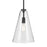 Kichler Everly 1 Light Cone 15.25" Pendant, Black/Clear