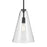 Kichler Everly 1 Light Cone 15.25" Pendant, Black/Clear