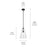 Kichler Everly 1 Light Cone 15.25" Pendant, Black/Clear