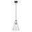 Kichler Everly 1 Light Cone 15.25" Pendant, Black/Clear Seeded