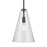 Kichler Everly 1 Light Cone 15.25" Pendant, Black/Clear Seeded