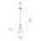 Kichler Everly 1 Light Cone 15.25" Pendant, Chrome/Clear