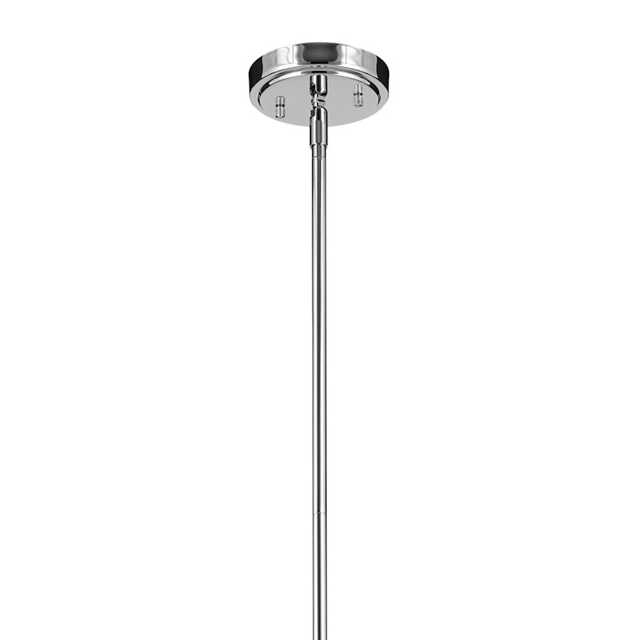 Kichler Everly 1 Light Cone 15.25" Pendant, Chrome/Clear Seeded