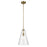 Kichler Everly 1 Light Cone 15.25" Pendant, Natural Brass/Clear