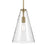Kichler Everly 1 Light Cone 15.25" Pendant, Natural Brass/Clear