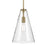 Kichler Everly 1 Light Cone 15.25" Pendant, Natural Brass/Clear