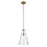 Kichler Everly 1 Light Cone 15.25" Pendant, Brass/Clear Seeded