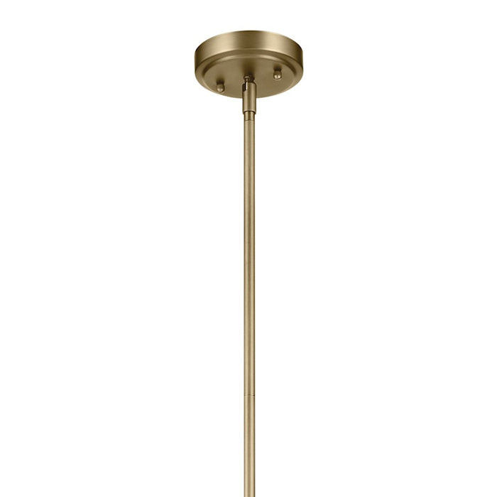 Kichler Everly 1 Light Cone 15.25" Pendant, Brass/Clear Seeded