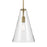 Kichler Everly 1 Light Cone 15.25" Pendant, Brass/Clear Seeded