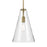 Kichler Everly 1 Light Cone 15.25" Pendant, Brass/Clear Seeded