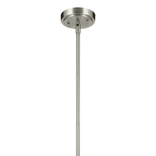 Kichler Everly 1 Light Cone 15.25" Pendant, Brushed Nickel/Clear