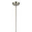 Kichler Everly 1 Light Cone 15.25" Pendant, Brushed Nickel/Clear