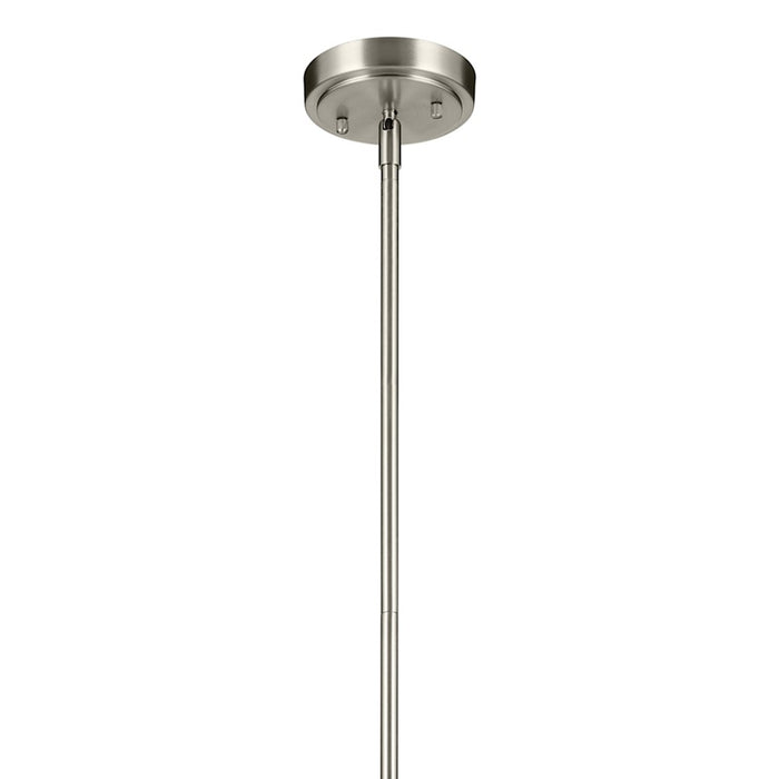 Kichler Everly 1 Light Cone 15.25" Pendant, Brushed Nickel/Clear