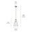 Kichler Everly 1 Light Cone 15.25" Pendant, Nickel/Clear Seeded