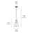 Kichler Everly 1 Light Cone 15.25" Pendant, Nickel/Clear Seeded