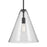 Kichler Everly 1 Light Cone 15.5" Pendant, Black/Clear