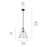 Kichler Everly 1 Light Cone 15.5" Pendant, Black/Clear