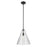 Kichler Everly 1 Light Cone 15.5" Pendant, Black/Clear Seeded