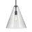 Kichler Everly 1 Light Cone 15.5" Pendant, Black/Clear Seeded