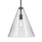 Kichler Everly 1 Light Cone 15.5" Pendant, Black/Clear Seeded