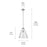 Kichler Everly 1 Light Cone 15.5" Pendant, Chrome/Clear