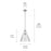 Kichler Everly 1 Light Cone 15.5" Pendant, Chrome/Clear Seeded