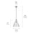 Kichler Everly 1 Light Cone 15.5" Pendant, Chrome/Clear Seeded