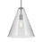 Kichler Everly 1 Light Cone 15.5" Pendant, Chrome/Clear Seeded
